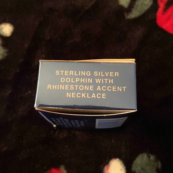 STERLING SILVER RHINESTONE ACCENTED DOLPHIN PENDANT AVON - Picture 8 of 9